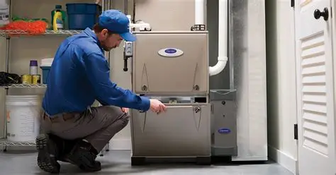 Heating Technician Inspecting Short Cycling During Furnace Repair in Vincennes, IN